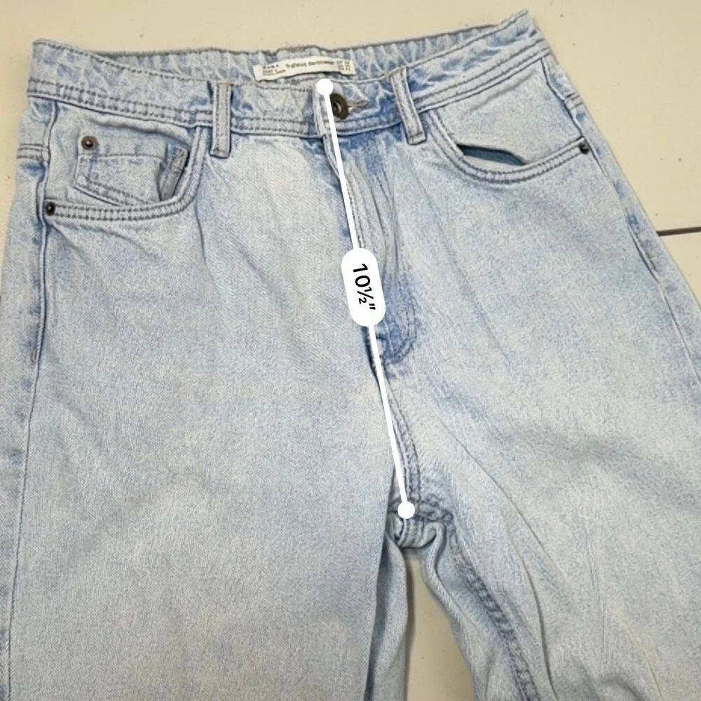 Zara Trafaluc Mom Jeans‎ Womens Size 2 Light Wash High Rise Vintage Style Denim